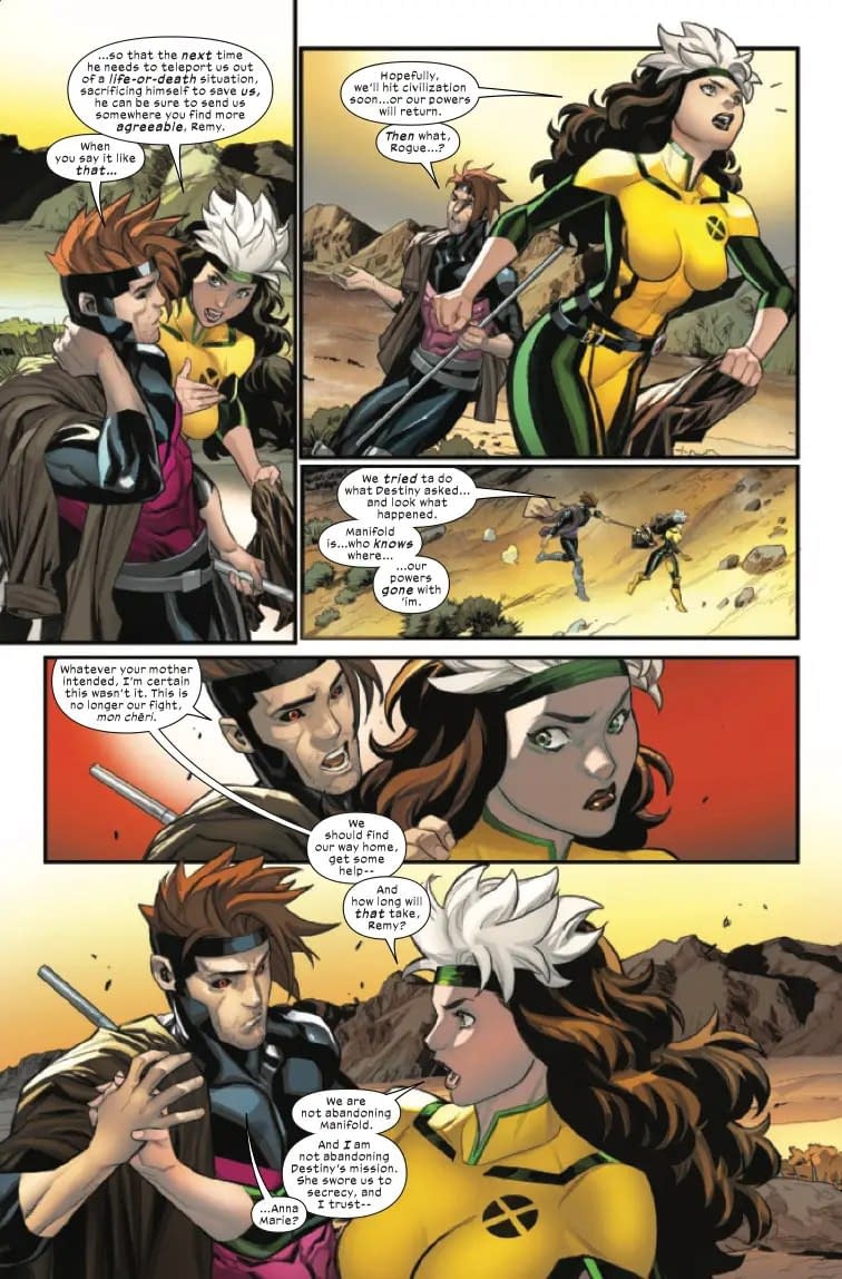 Exploring intimacy issues with Gambit and Rogue