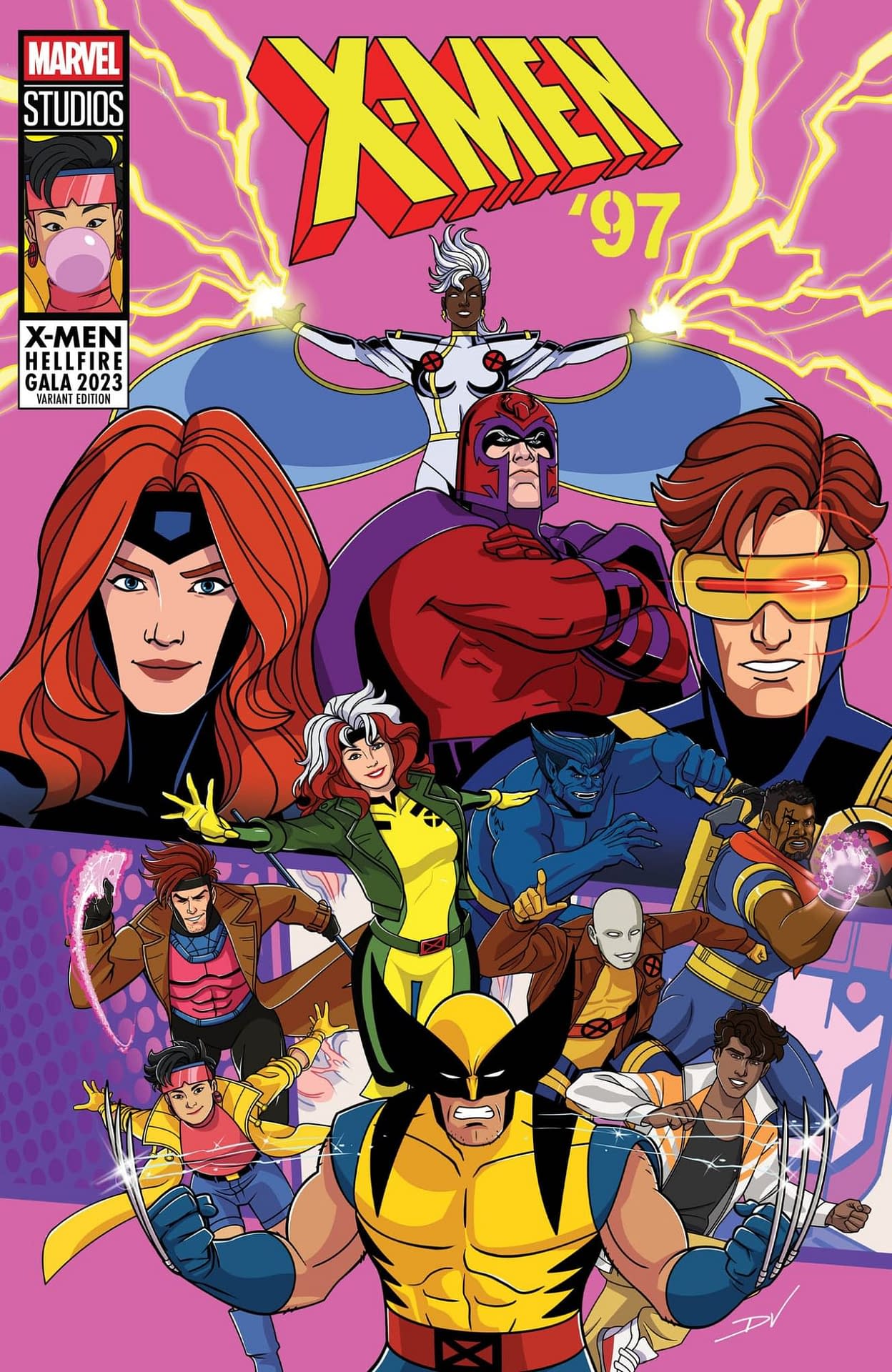 Marvel X-Men The Animated Series – Pantaloni Da Uomo Con Stampa Dei Personaggi – Morbidi In Misto Cotone – Vita Con Coulisse – Taglia Media (Medium) – Nero