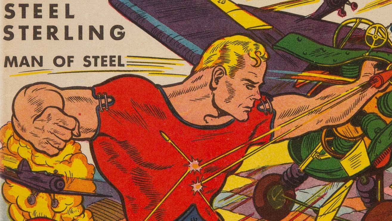 The man of steel comic books issue 1 published by DC