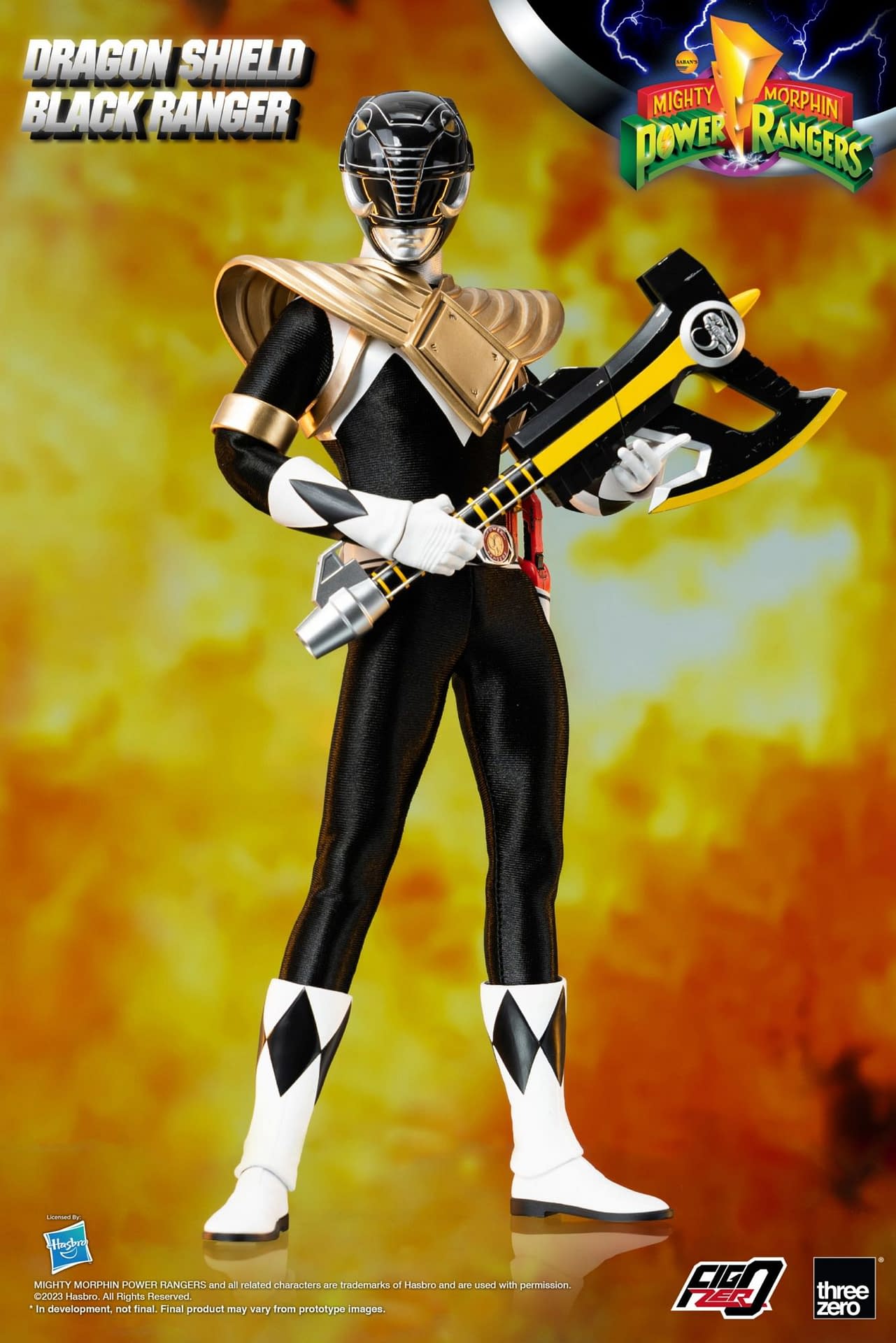 Power Rangers Black Ranger Gains the Dragon Shield with threezero