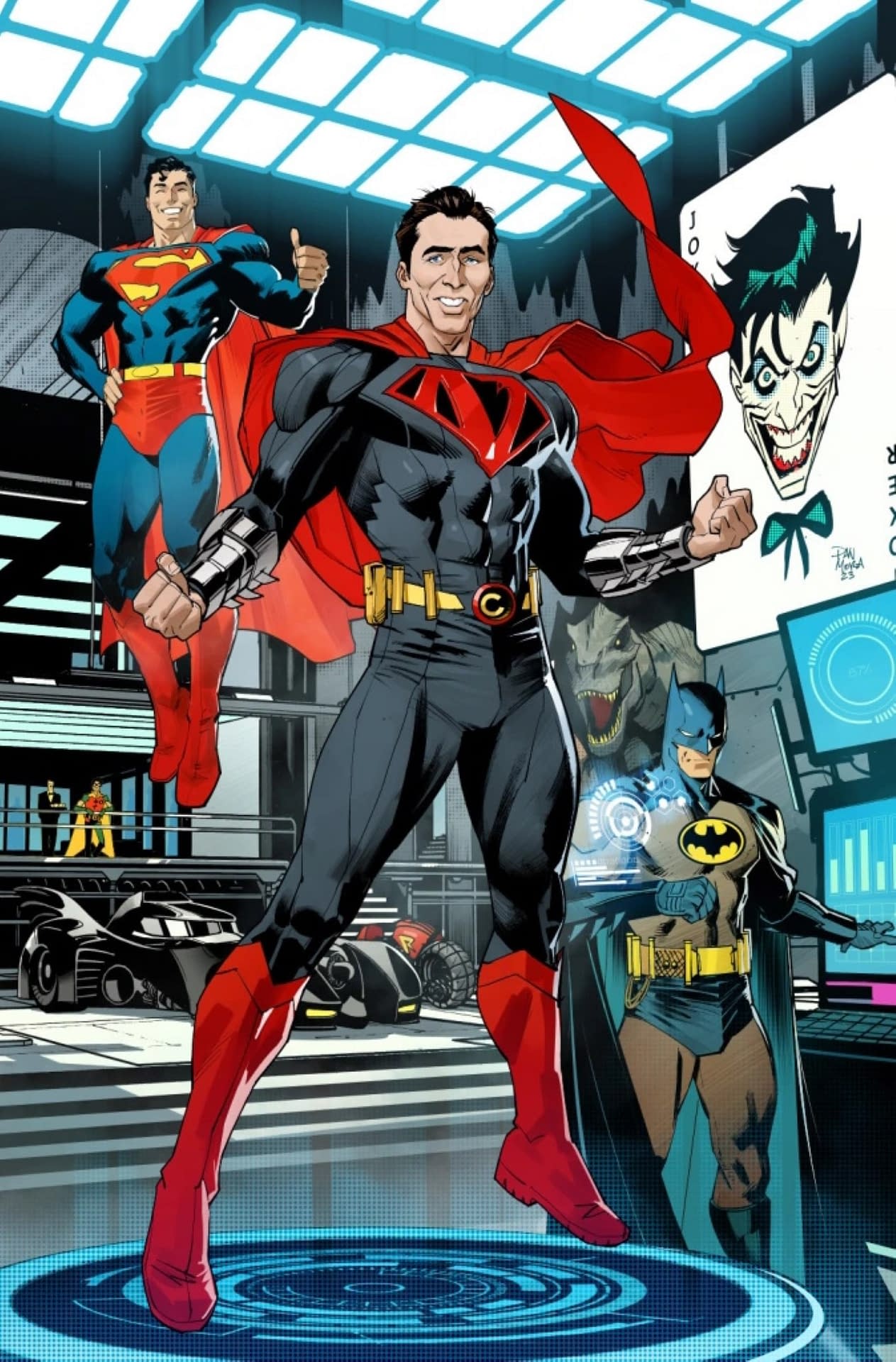 Nicolas Cage As Superman On The Cover Of World s Finest 19 Spoilers 