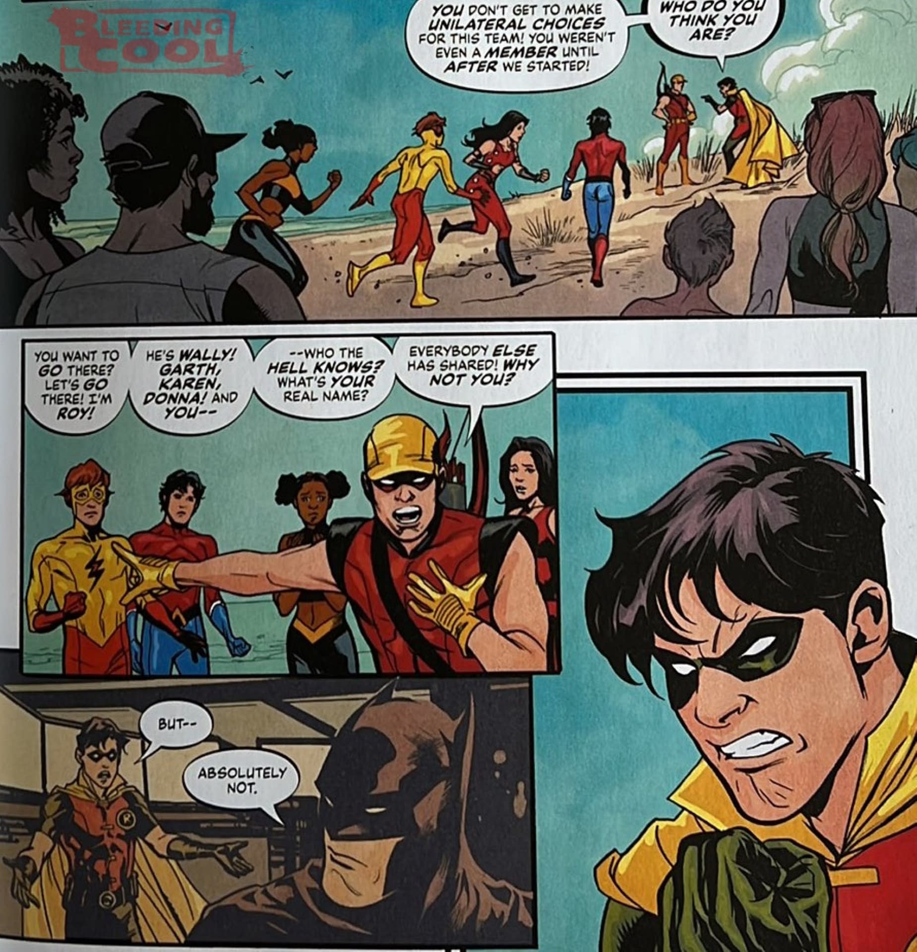 The trio of Robin, Kid Flash and Aqualad add Wonder Girl and officially  call themselves the Teen Titans. In this issue, they save a town from the  Separated Man. (The Brave and