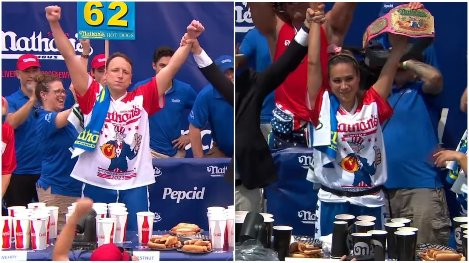 Hot DogEating Contest Joey Chestnut Wins After WeatherRelated Delay