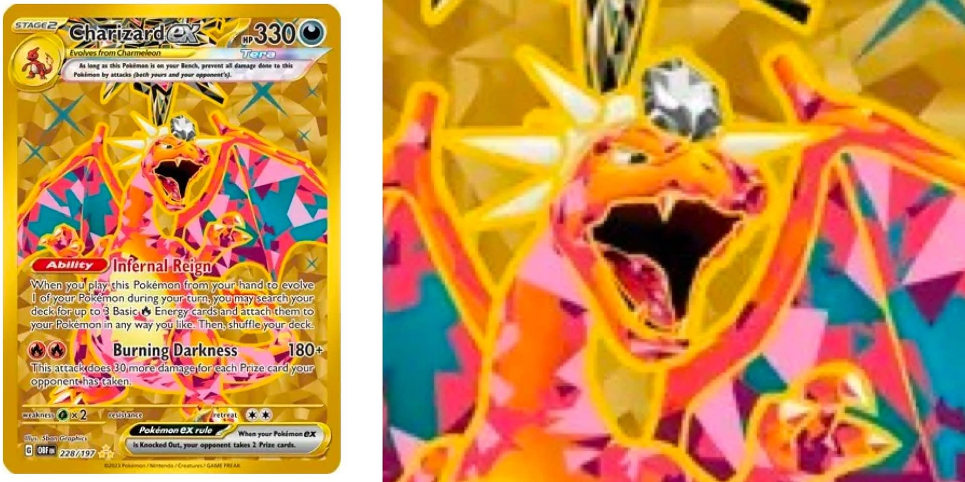 Tera Charizard Ex Gets A Gold Card In Pokémon TCG Obsidian Flames