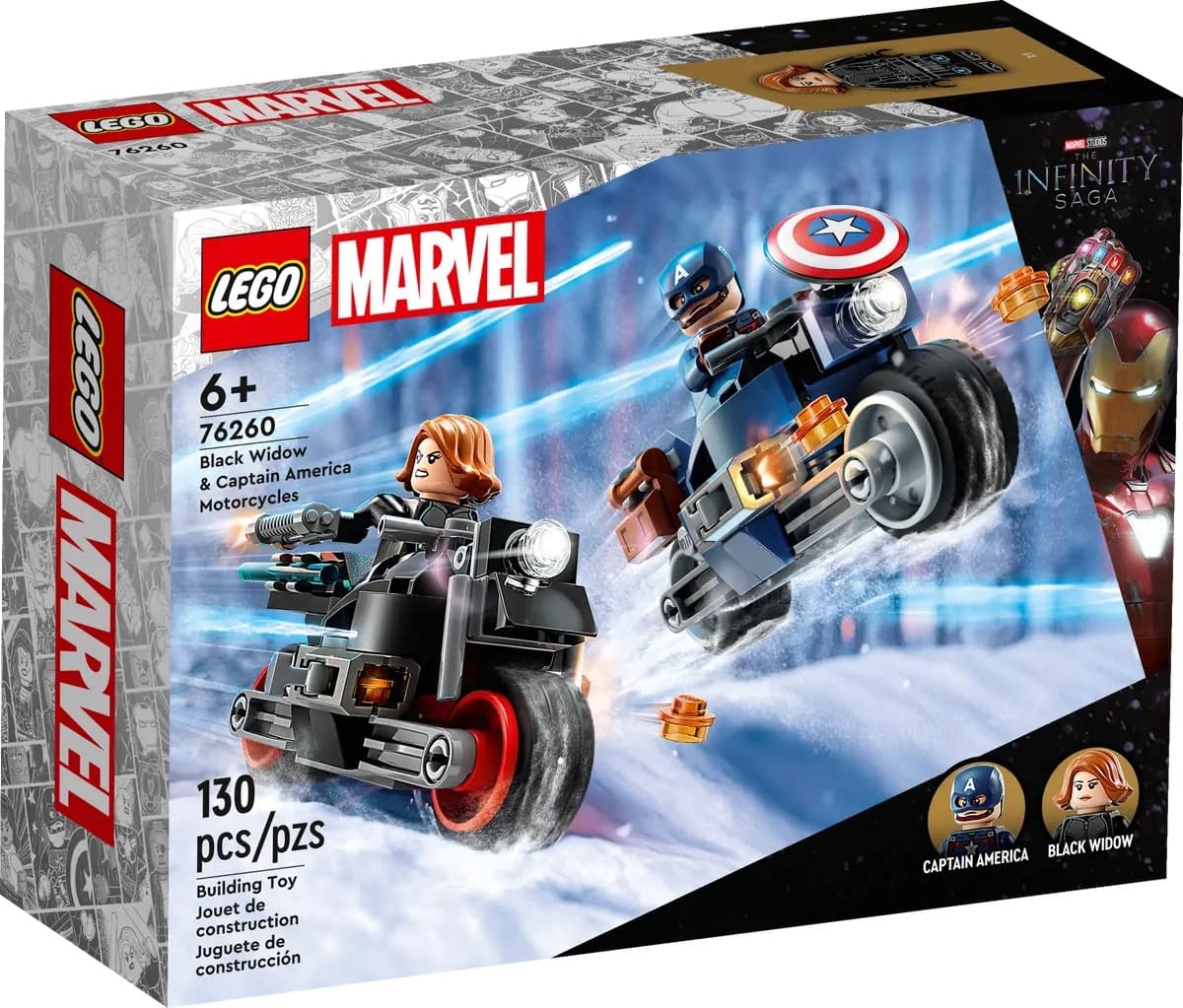 Take a Journey with LEGO Black Widow & Captain America Bike Set