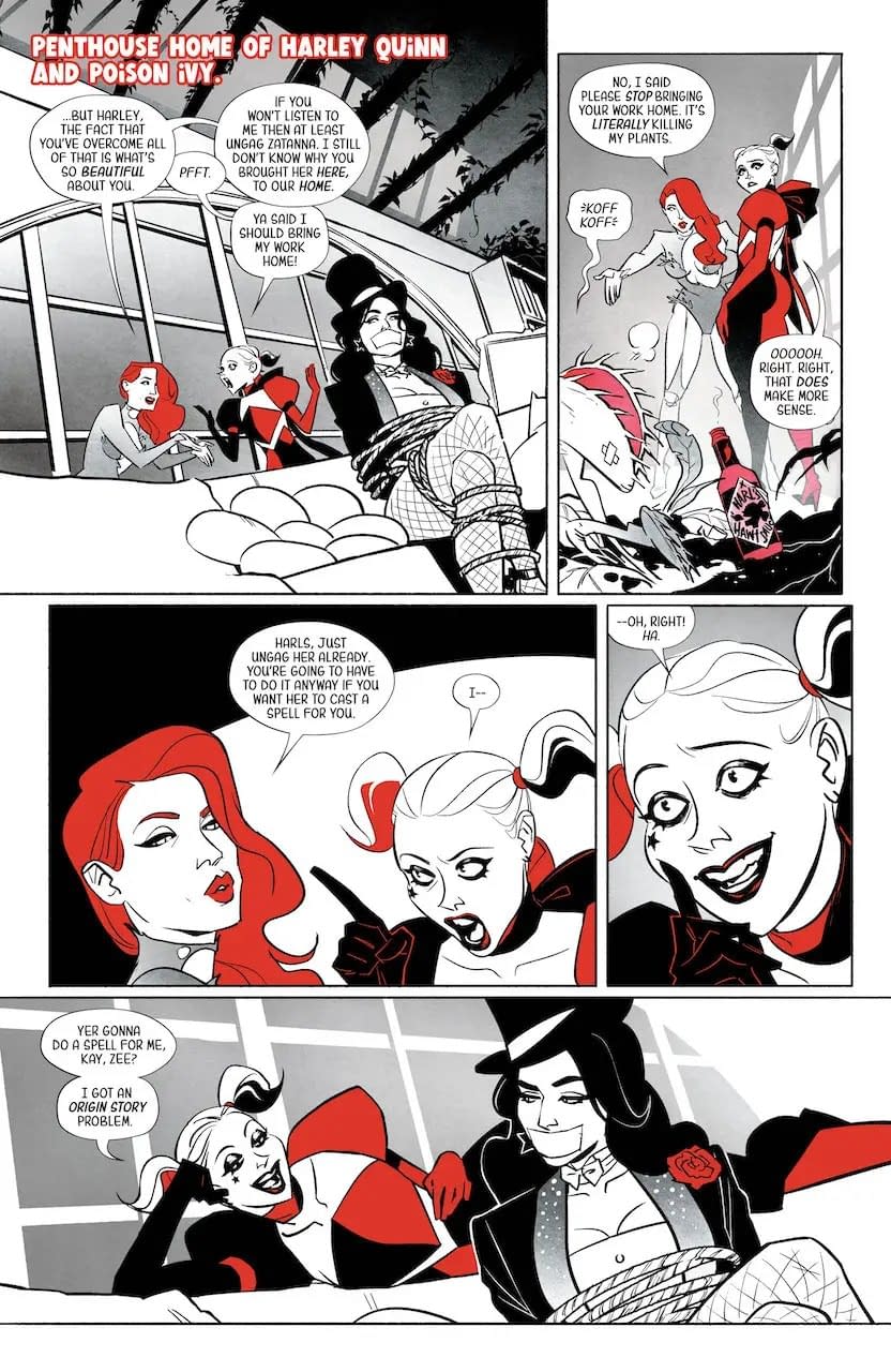 Harley Quinn: Black + White + Redder #2 Preview: Diner Drama