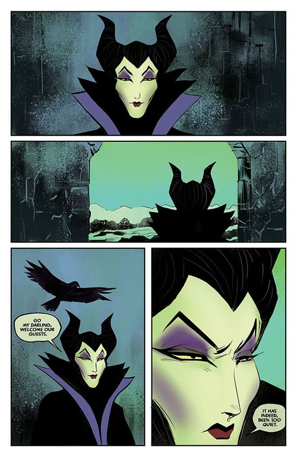 Interior preview page from JUN230714 Disney Villains: Maleficent #4, by (W) Soo Lee (A) Soo Lee (CA) Jae Lee, in stores Wednesday, August 16, 2023 from DYNAMITE