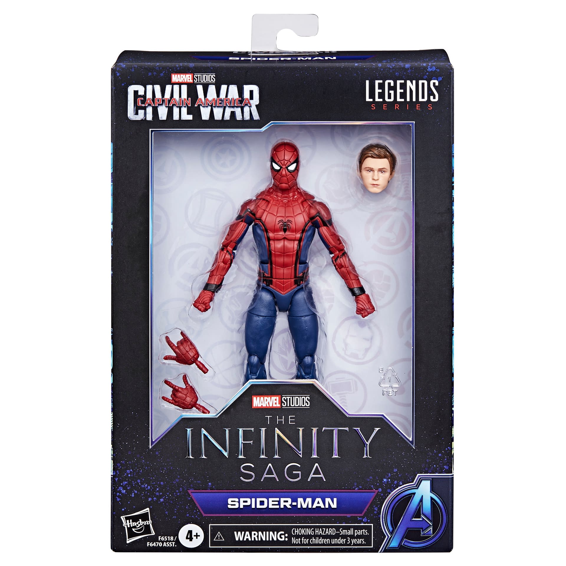 Marvel Legends Series Upgraded Suit Spider-Man Unmasked No Way Home 6-inch  Action Figure Premium Design