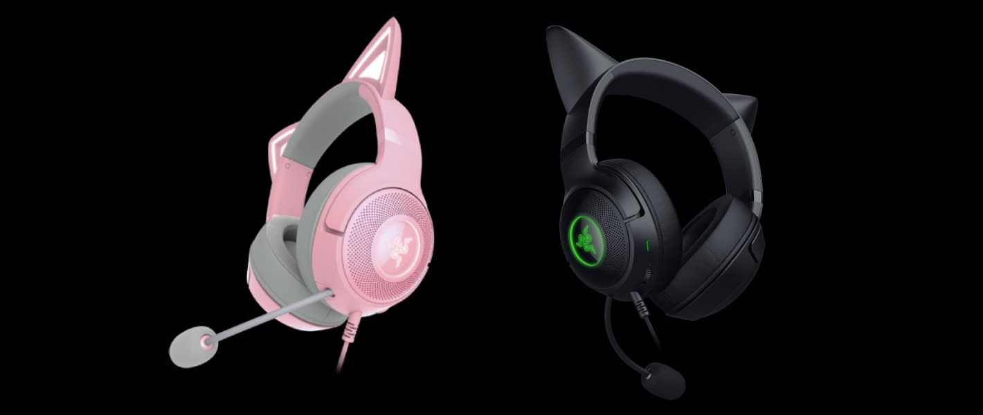 Wireless Bluetooth Headset with Mics and Kitty Ears: Razer Kraken Kitty V2  BT