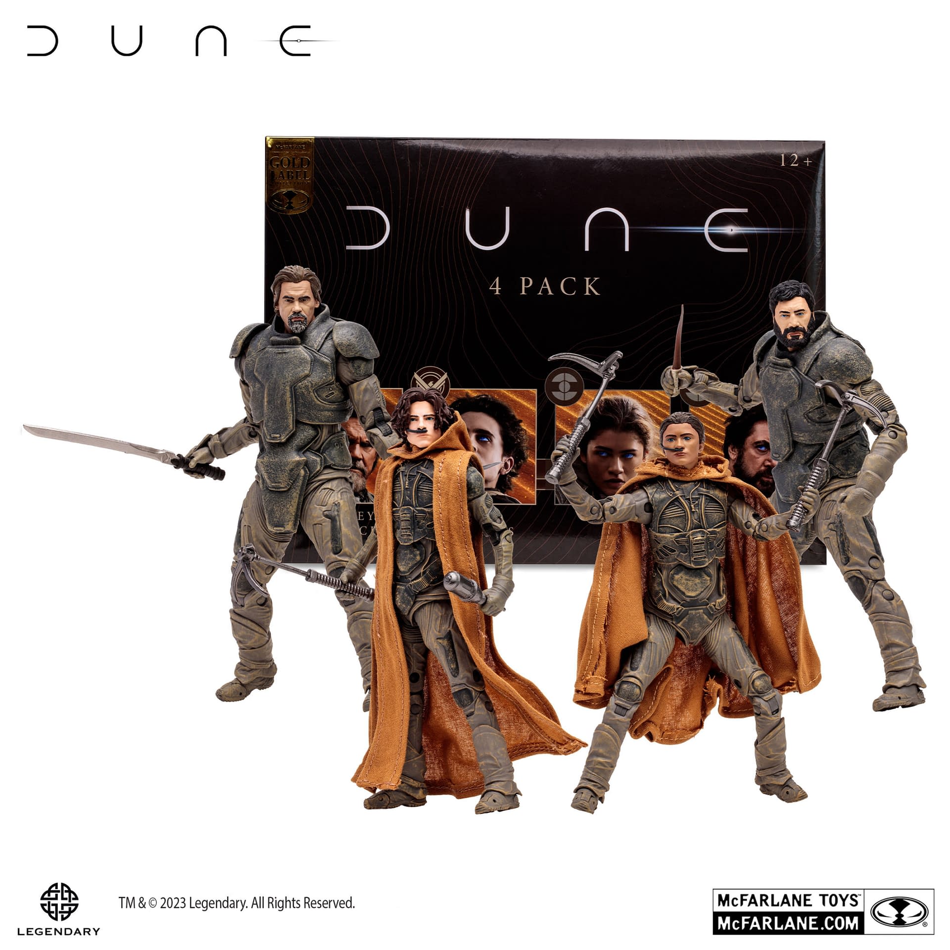 McFarlane Toys Debuts Exclusive Dune: Part Two Gold Label 4-Pack