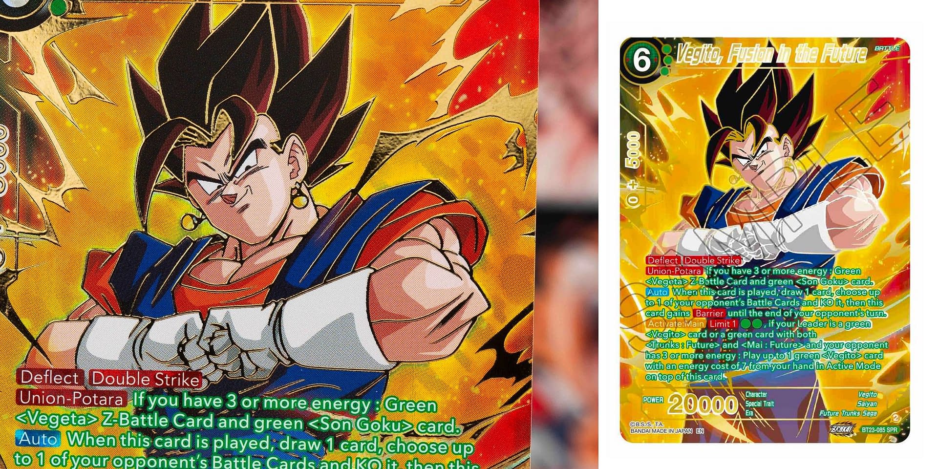 Dragon Ball Super Reveals Perfect Combination Cards: Vegito SPR