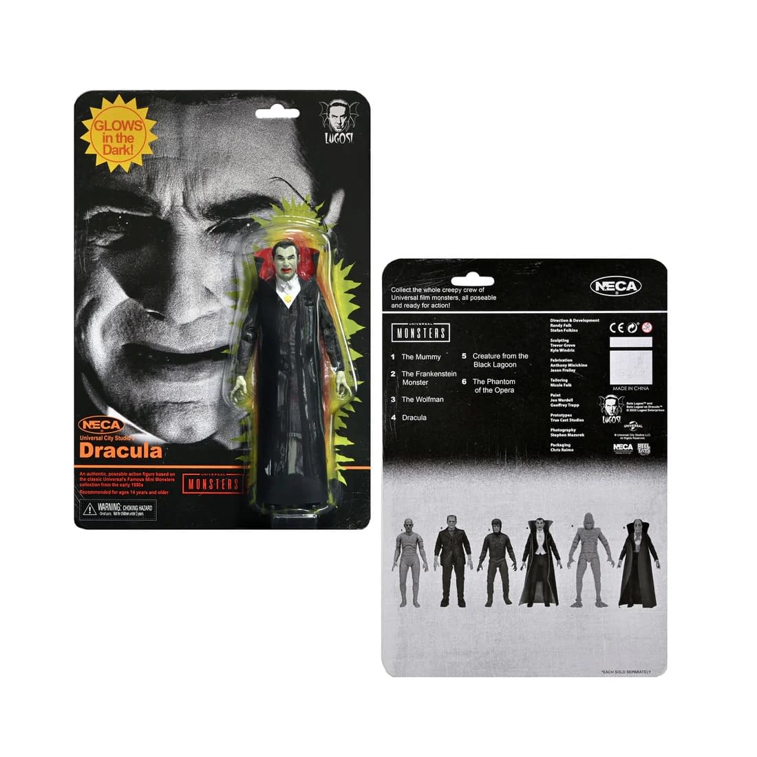 NECA Unveils New Universal Monsters GITD Retro Dracula Figure