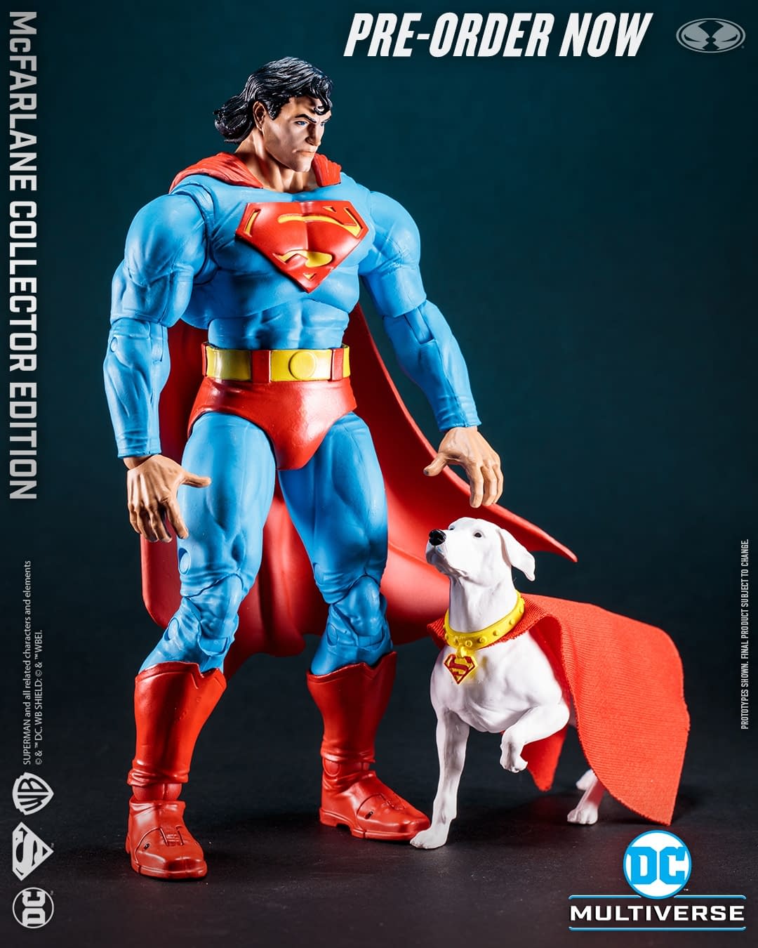 McFarlane Toys DC Multiverse Superman & Krypto 7in: Action Figure Collector Edition #9, 22 Punti Articolati