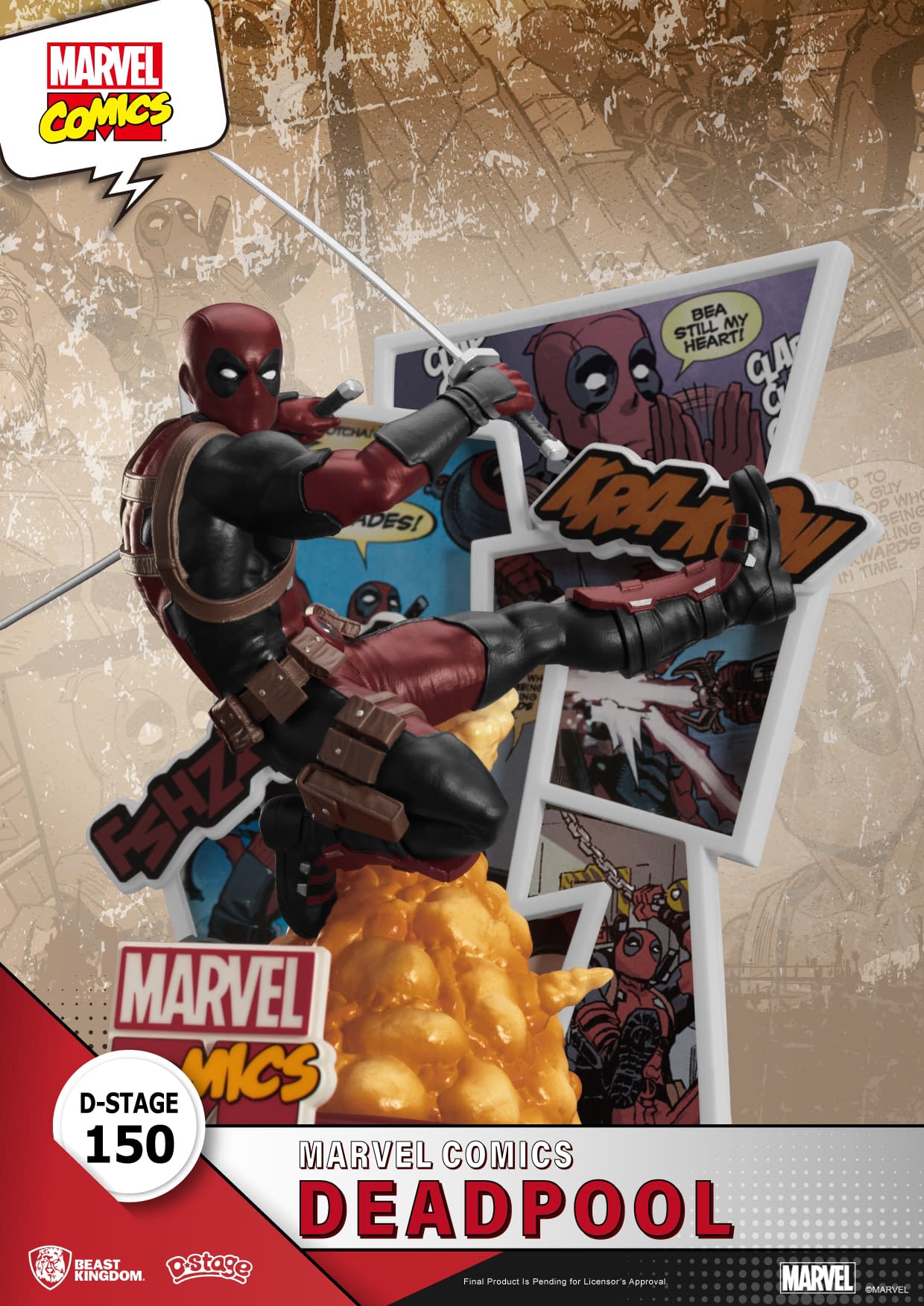 Deadpool Slices and Dices with his New Statue from Beast Kingdom 
