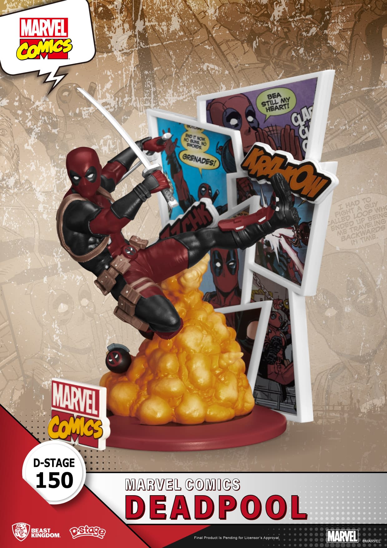 Deadpool Slices and Dices with his New Statue from Beast Kingdom 