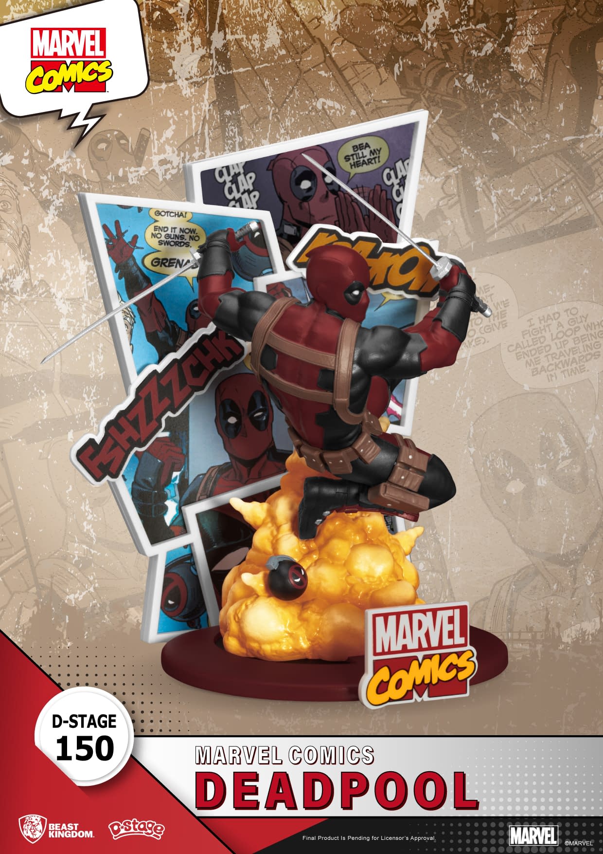 Deadpool Slices and Dices with his New Statue from Beast Kingdom 