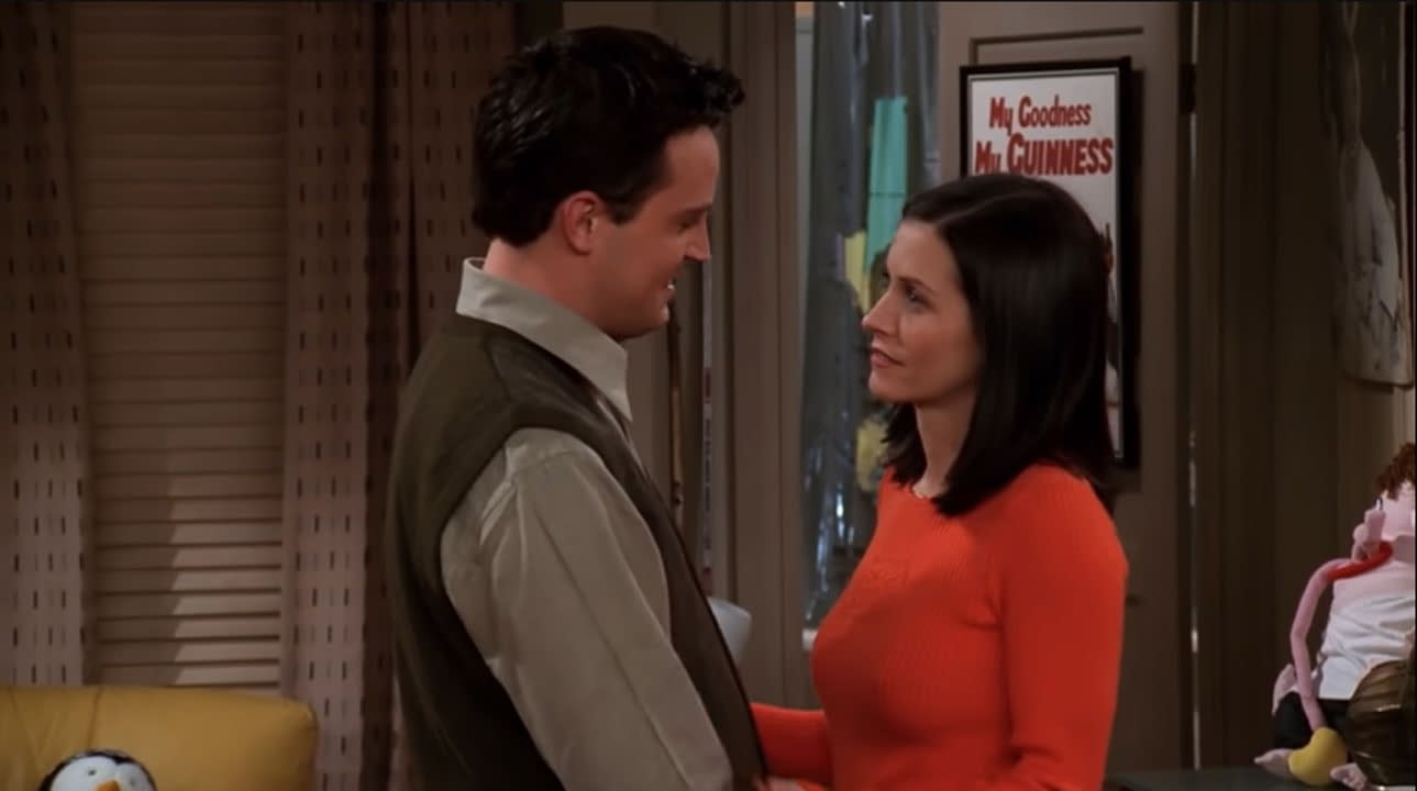 Friends - Chandler & Monica Two tickets to Vegas on Make a GIF