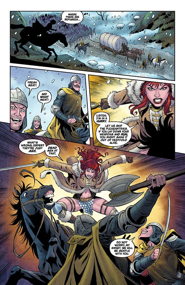 Red Sonja #7 Preview: Who's Behind the Curtain?
