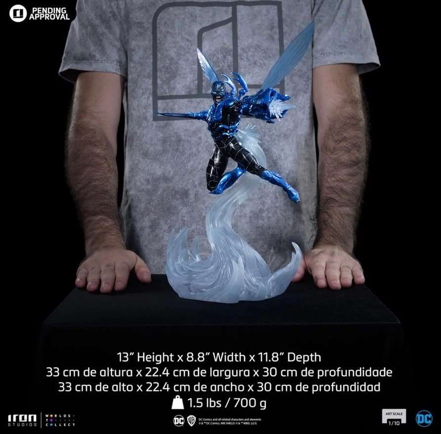DC Comics Blue Beetle Takes Flight with New Statue from Iron Studios 