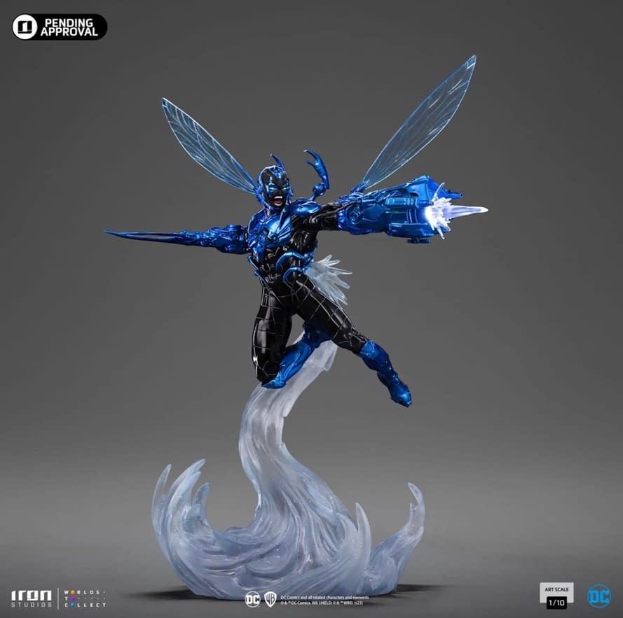 DC Comics Blue Beetle Takes Flight with New Statue from Iron Studios 