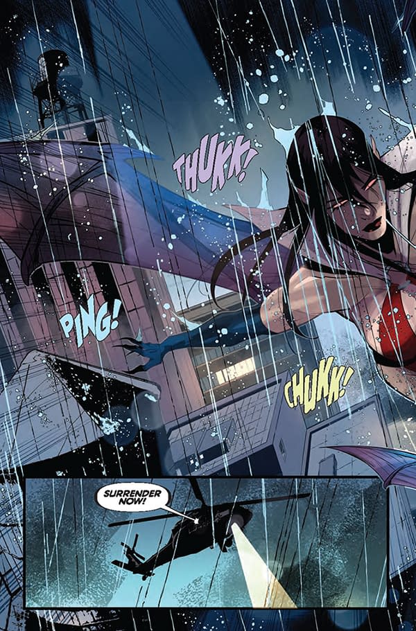 Interior preview page from Vampirella vs. The Superpowers #6