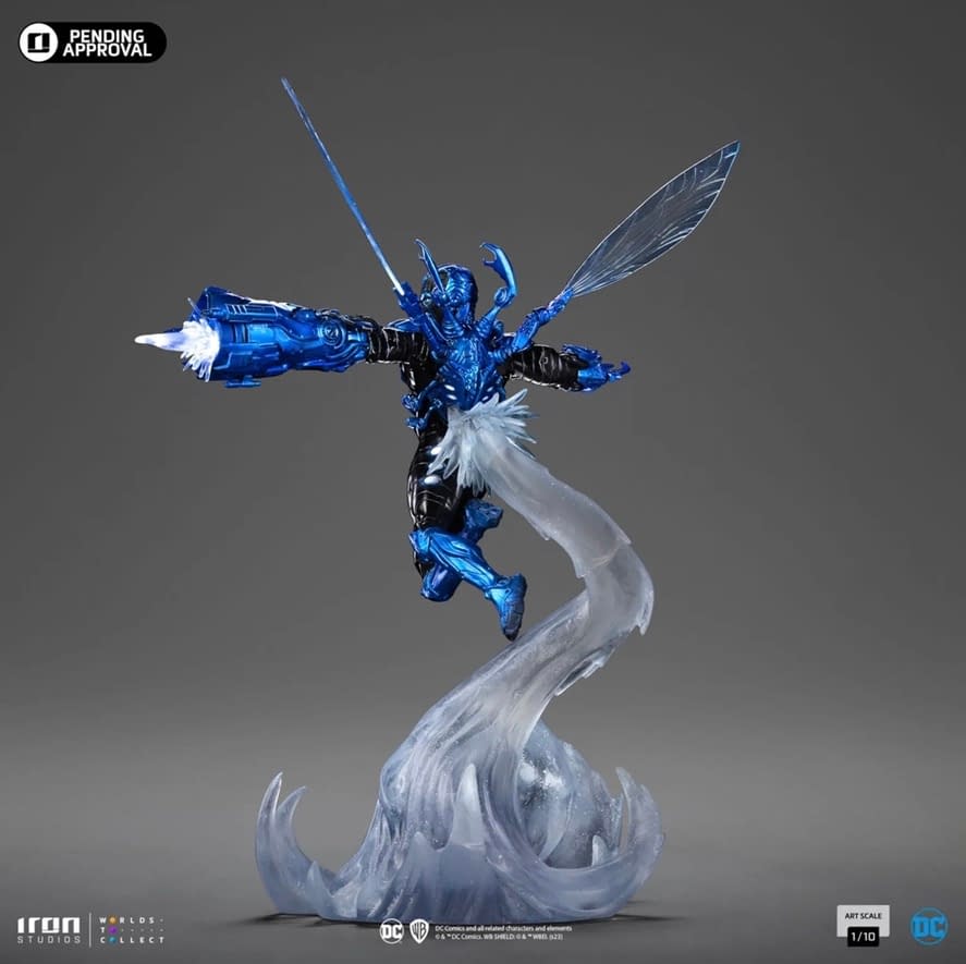 DC Comics Blue Beetle Takes Flight with New Statue from Iron Studios 