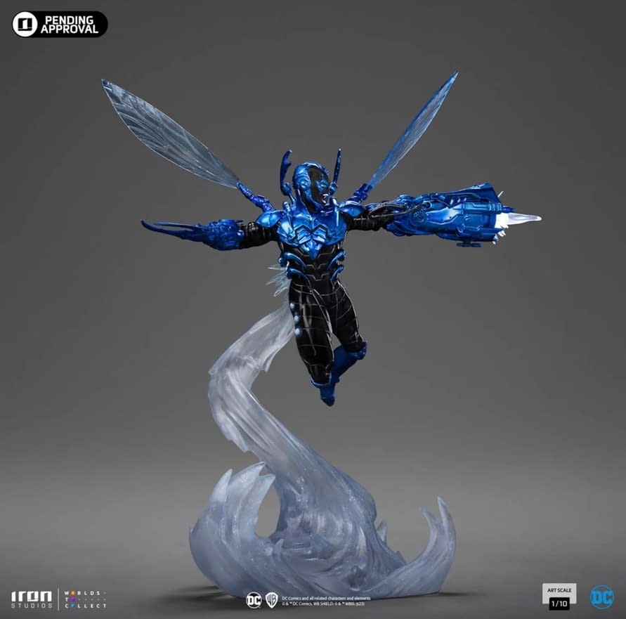 DC Comics Blue Beetle Takes Flight with New Statue from Iron Studios 