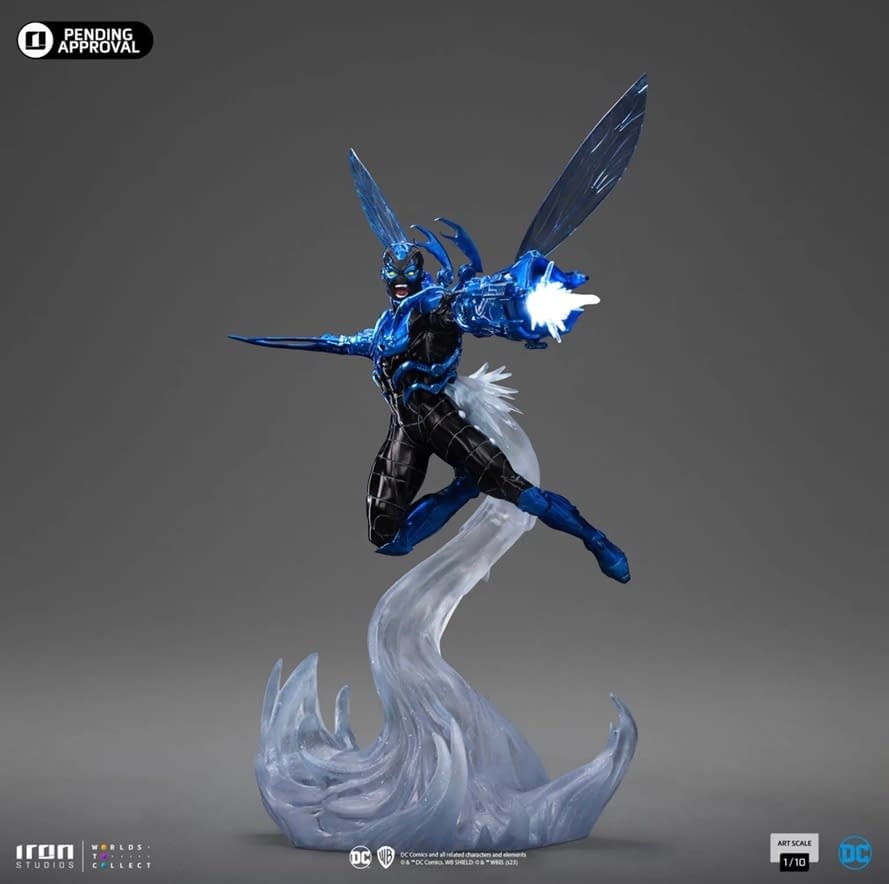 DC Comics Blue Beetle Takes Flight with New Statue from Iron Studios 