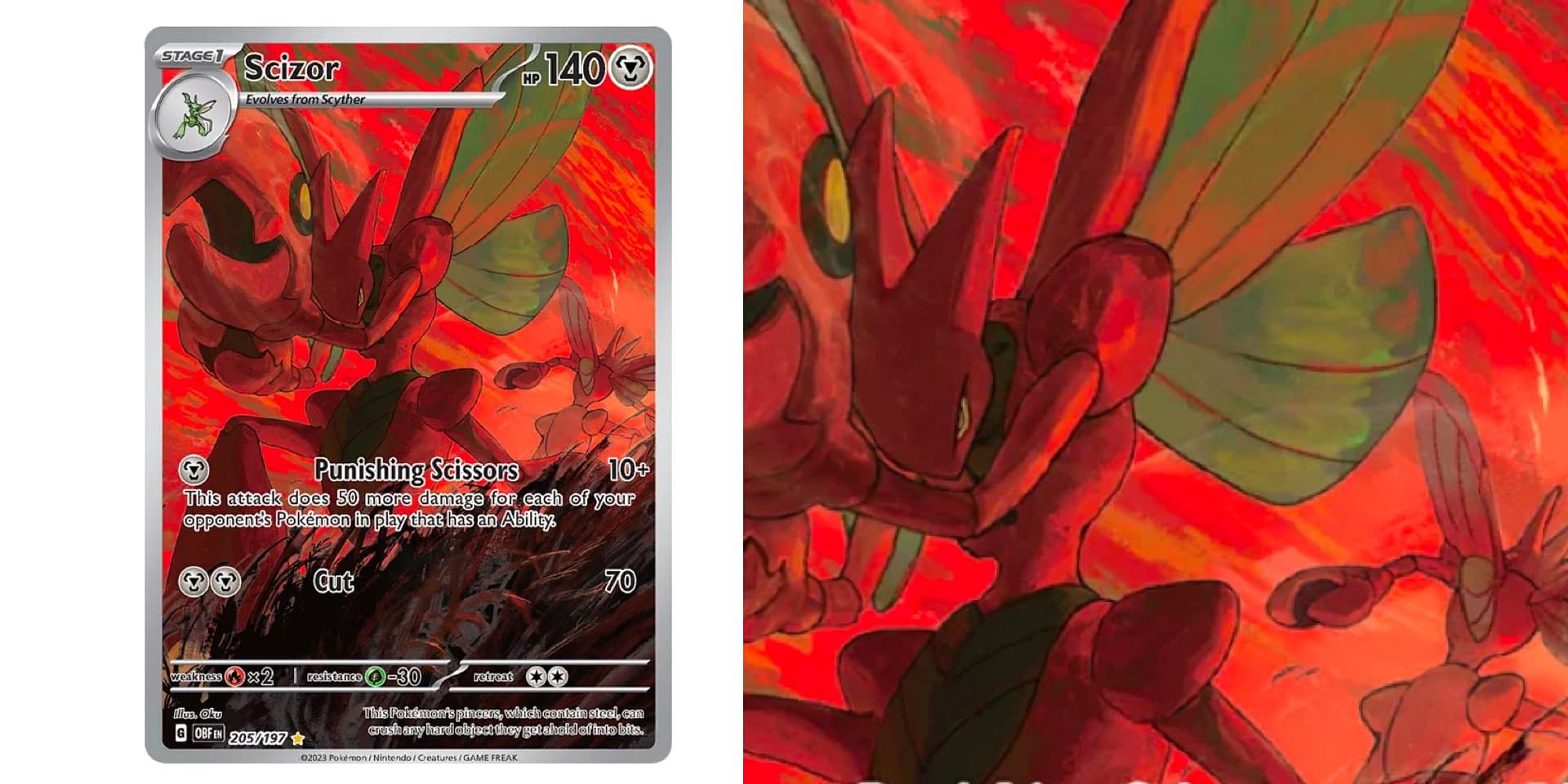 Higher quality image of Tera Dark type Charizard ex from Obsidian Flames :  r/PokemonTCG