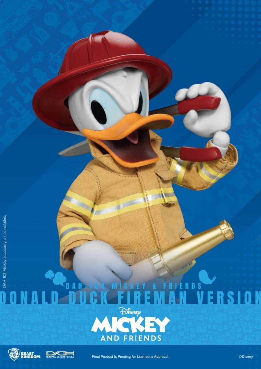 Beast Kingdom Debuts New Disney DAH Figure with Fireman Donald Duck