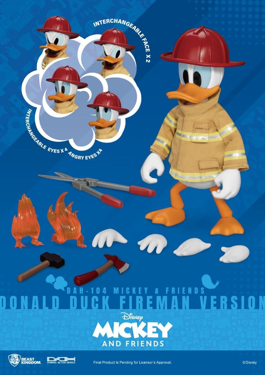 Beast Kingdom Debuts New Disney DAH Figure with Fireman Donald Duck