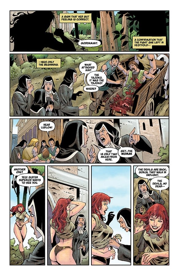 Interior preview page from Red Sonja #7