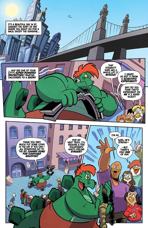 Interior preview page from Justice Ducks #1
