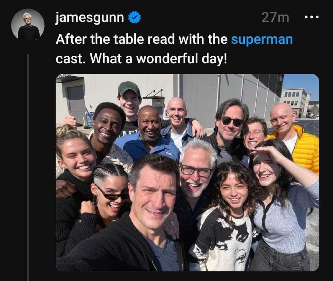 Superman Wraps Filming; James Gunn Shares News in Heartfelt Post