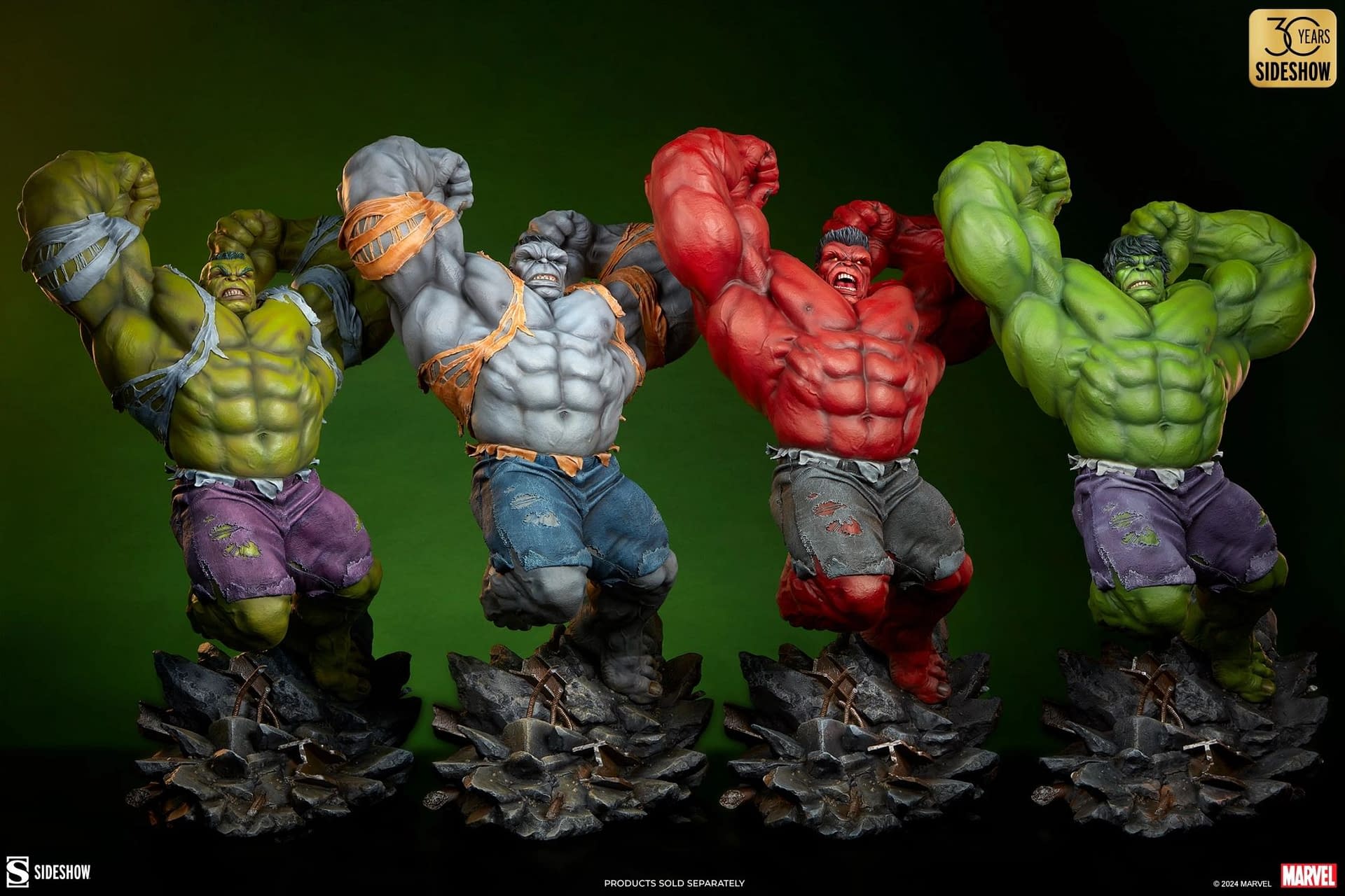 Thunderbolt Ross is the Red Hulk and Sideshow Captures His Red Fury 