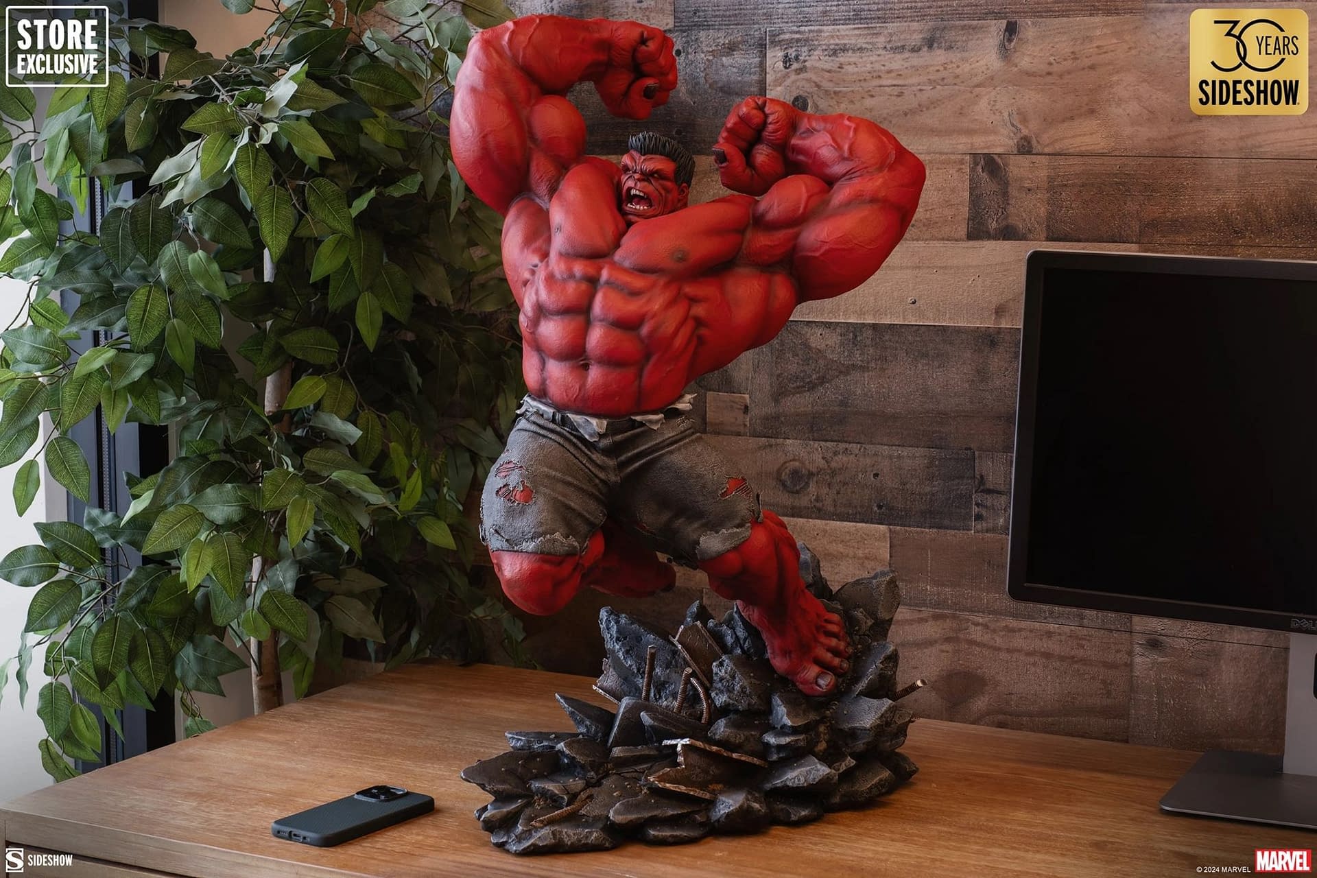 Thunderbolt Ross is the Red Hulk and Sideshow Captures His Red Fury 