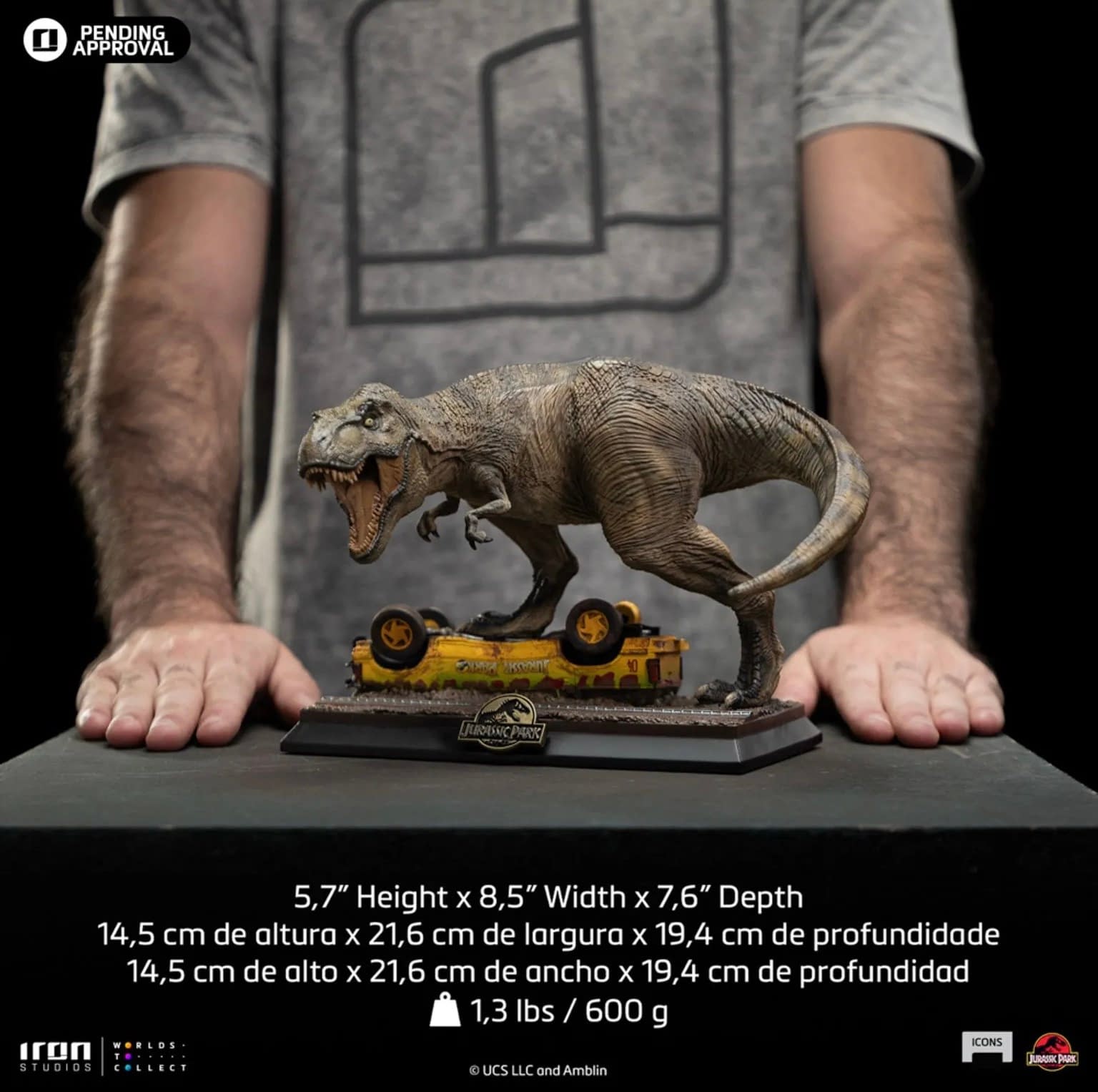 The T-Rex Has Escaped with Iron Studios New Jurassic Park Statue 