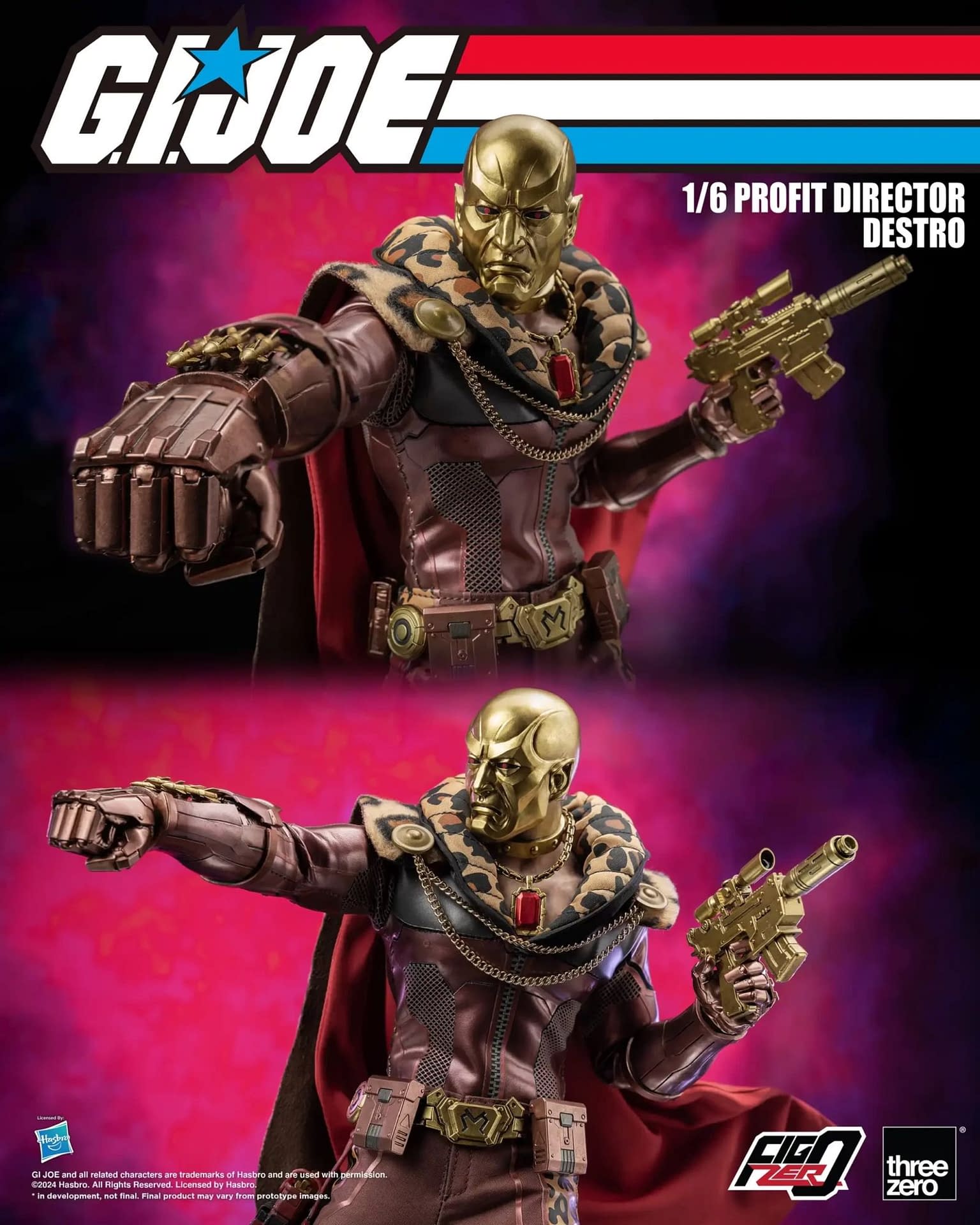 New Profit Director Destro 1/6 G.I.Joe Figure Revealed by threezero