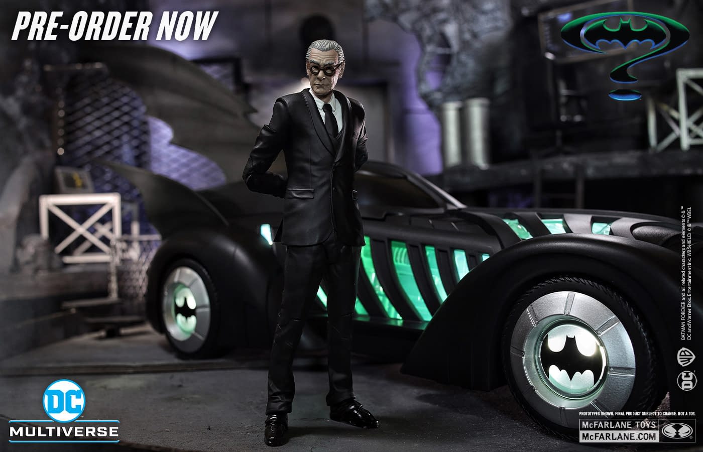 McFarlane Toys Unveils Pennyworth & Batmobile Batman Forever Set