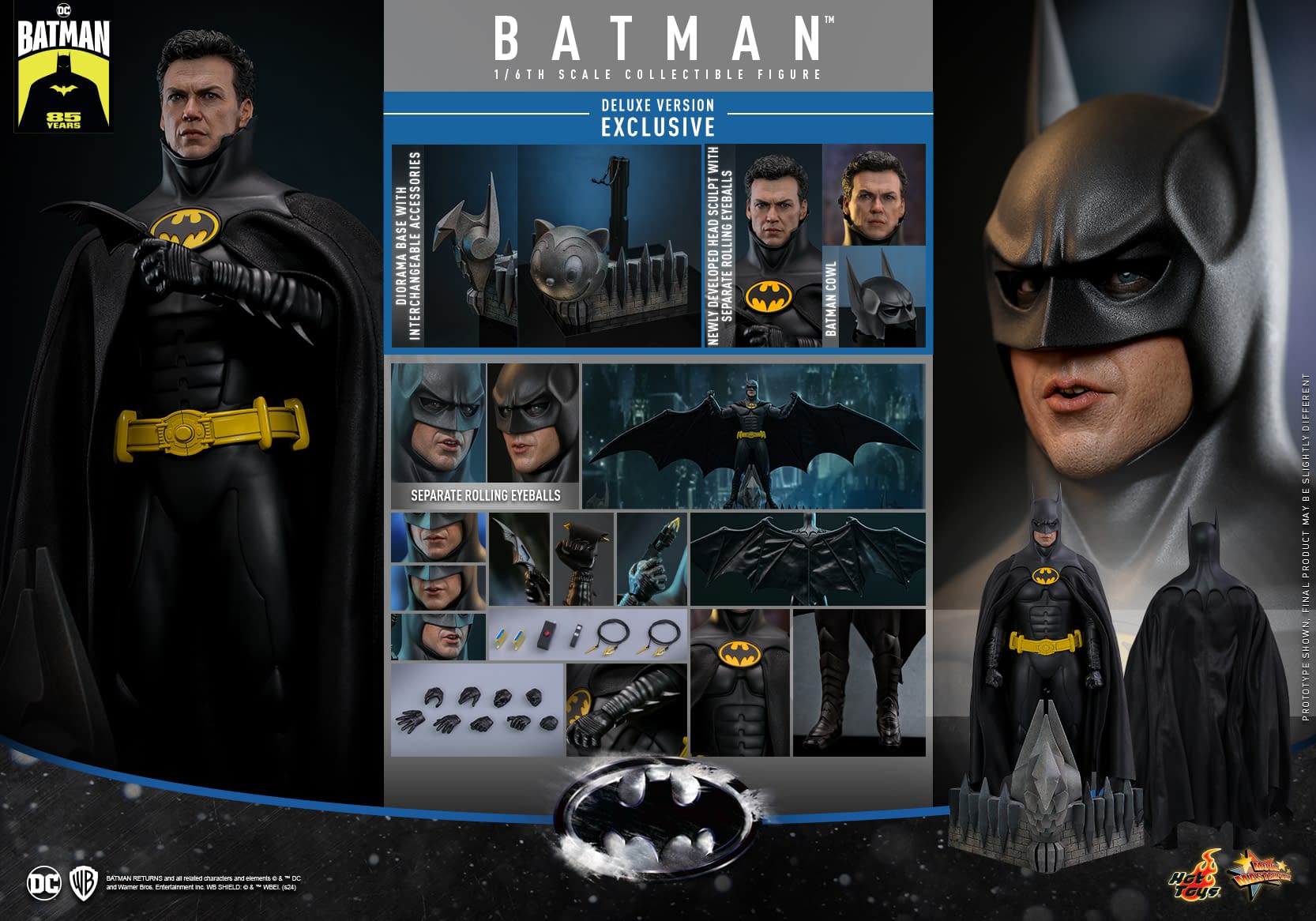 Batman Returns as Hot Toys Debuts New 1/6 Caped Crusader Figure