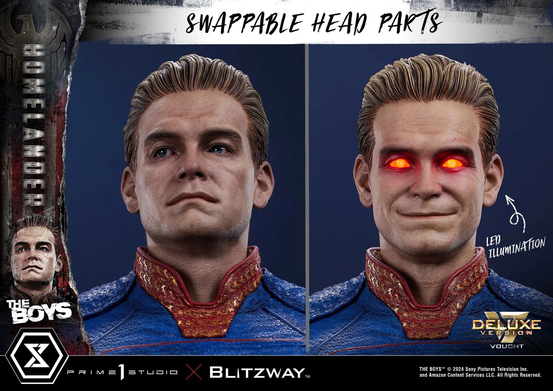 The Boys Arrive at Prime 1 Studio with Brand New Homelander Statue 