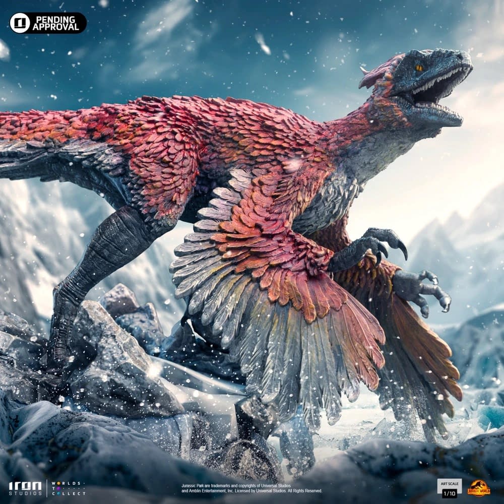 Iron Studios Debuts New Jurassic World: Dominion Pyroraptor Statue 