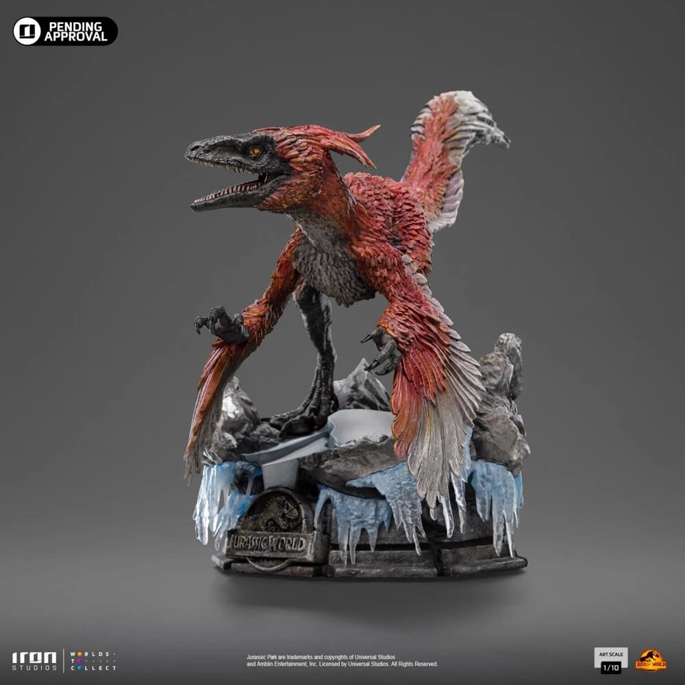 Iron Studios Debuts New Jurassic World: Dominion Pyroraptor Statue 