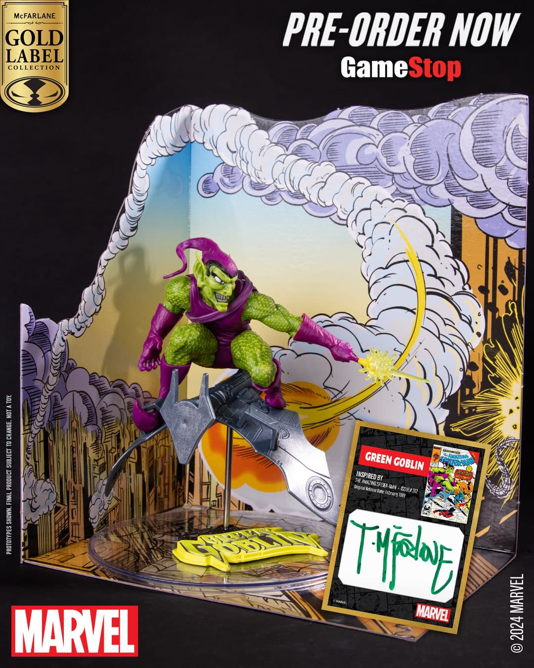 Green Goblin Lands at McFarlane Toys with New Autographed Statue 
