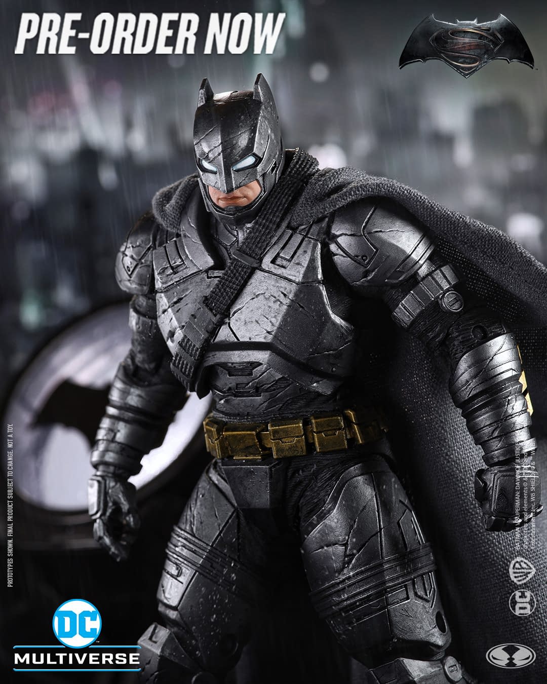 Armored Batman Prepares to Fight Superman with McFarlane Toys