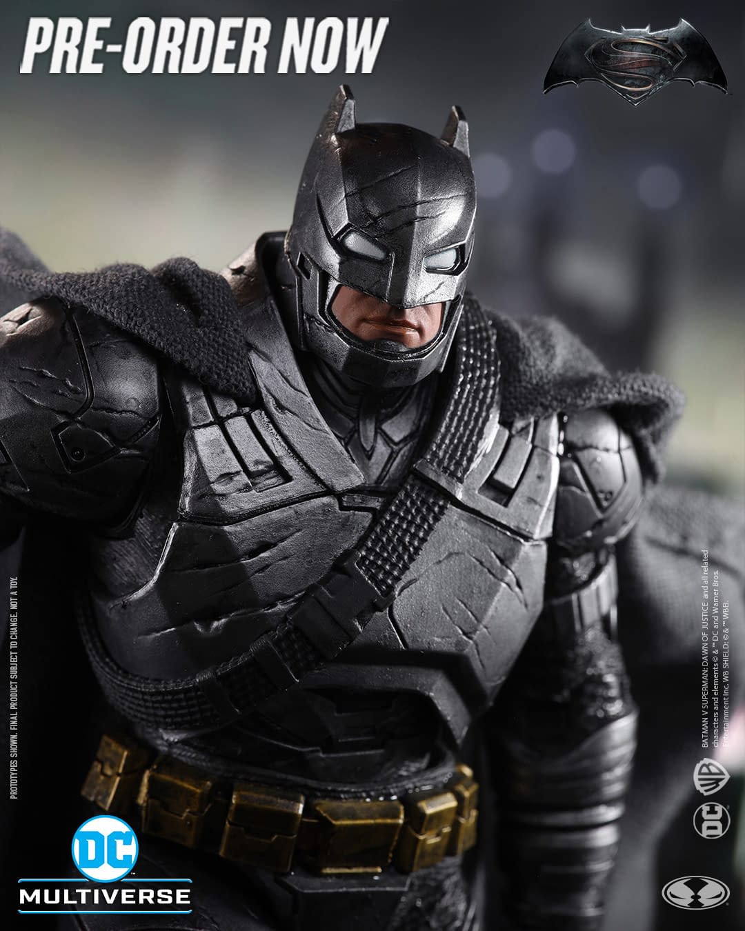 Armored Batman Prepares to Fight Superman with McFarlane Toys