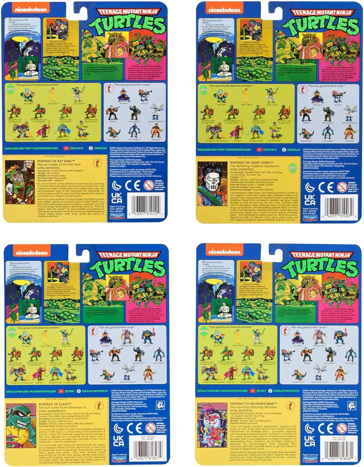 Playmates Reveals New Classic Teenage Mutant Ninja Turtles 4-Pack