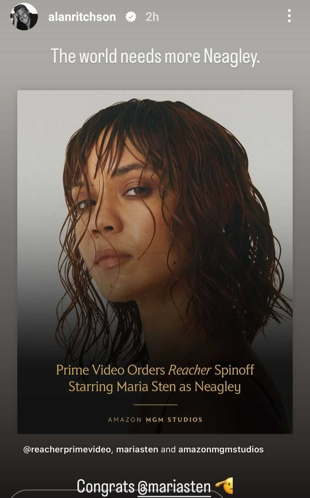 Neagley Amazon Execs on Giving Green Light for "Reacher" Spinoff