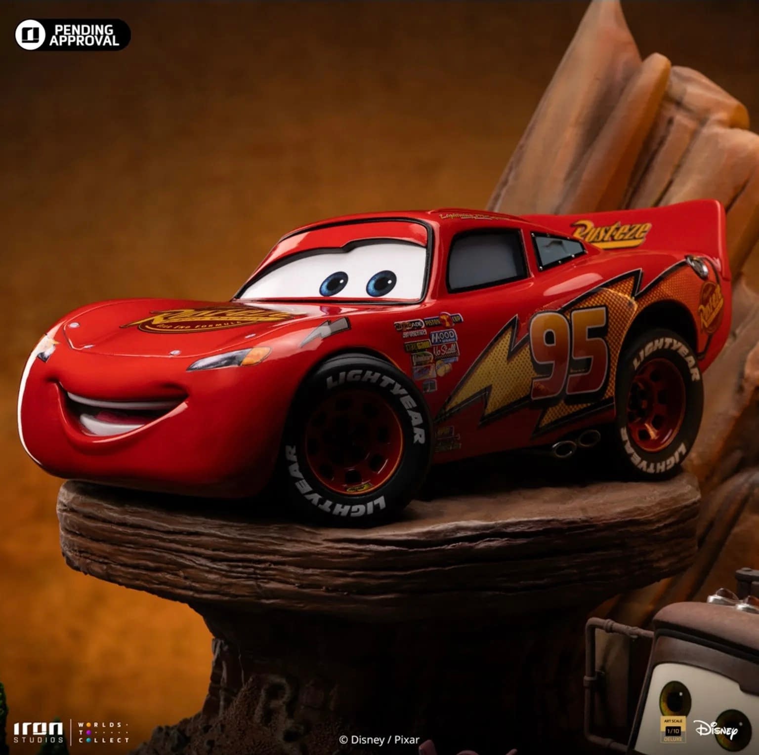 Iron Studios Debuts New Cars Lightning Mcqueen & Tow Mater Statue