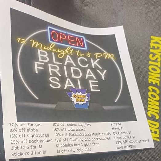 XX Comic Book Stores Doing Black Friday Sales Today
